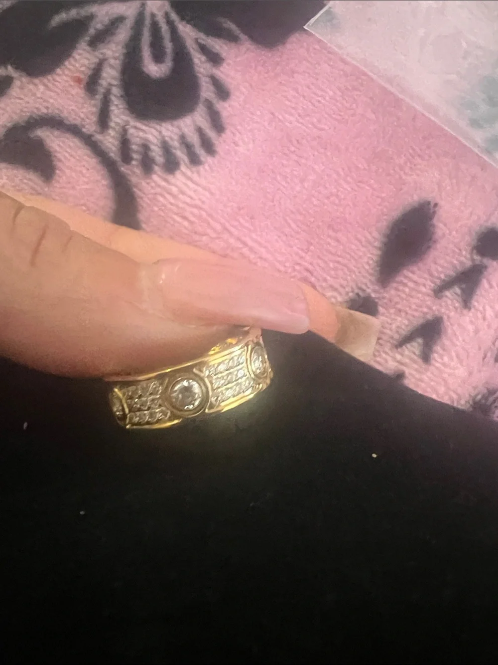 Gold-Tone Pavé Crystal Statement Ring - Women Jewelry